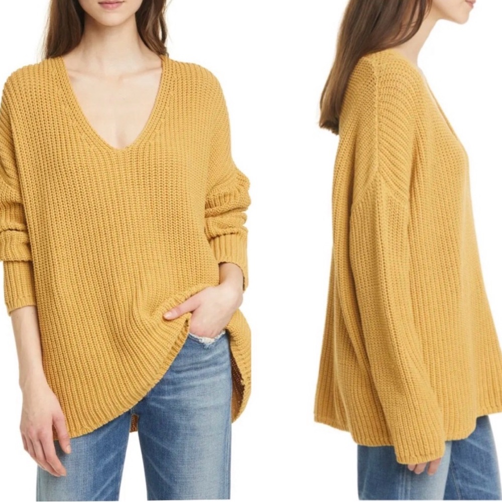 Jenni Kayne Cabin Fisherman
Oversize Sweater Organic Cotton Mustard Yellow M